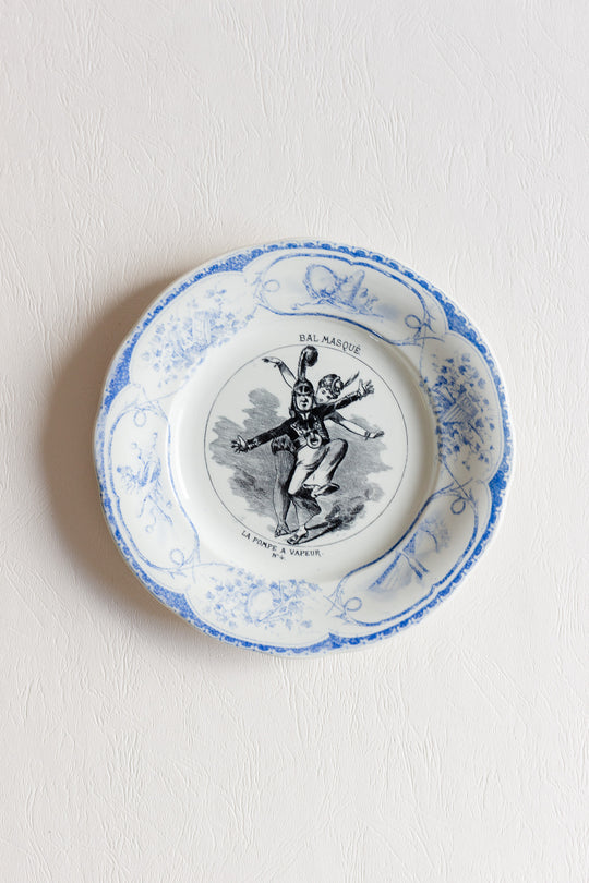 antique creil & montereau french talking plates