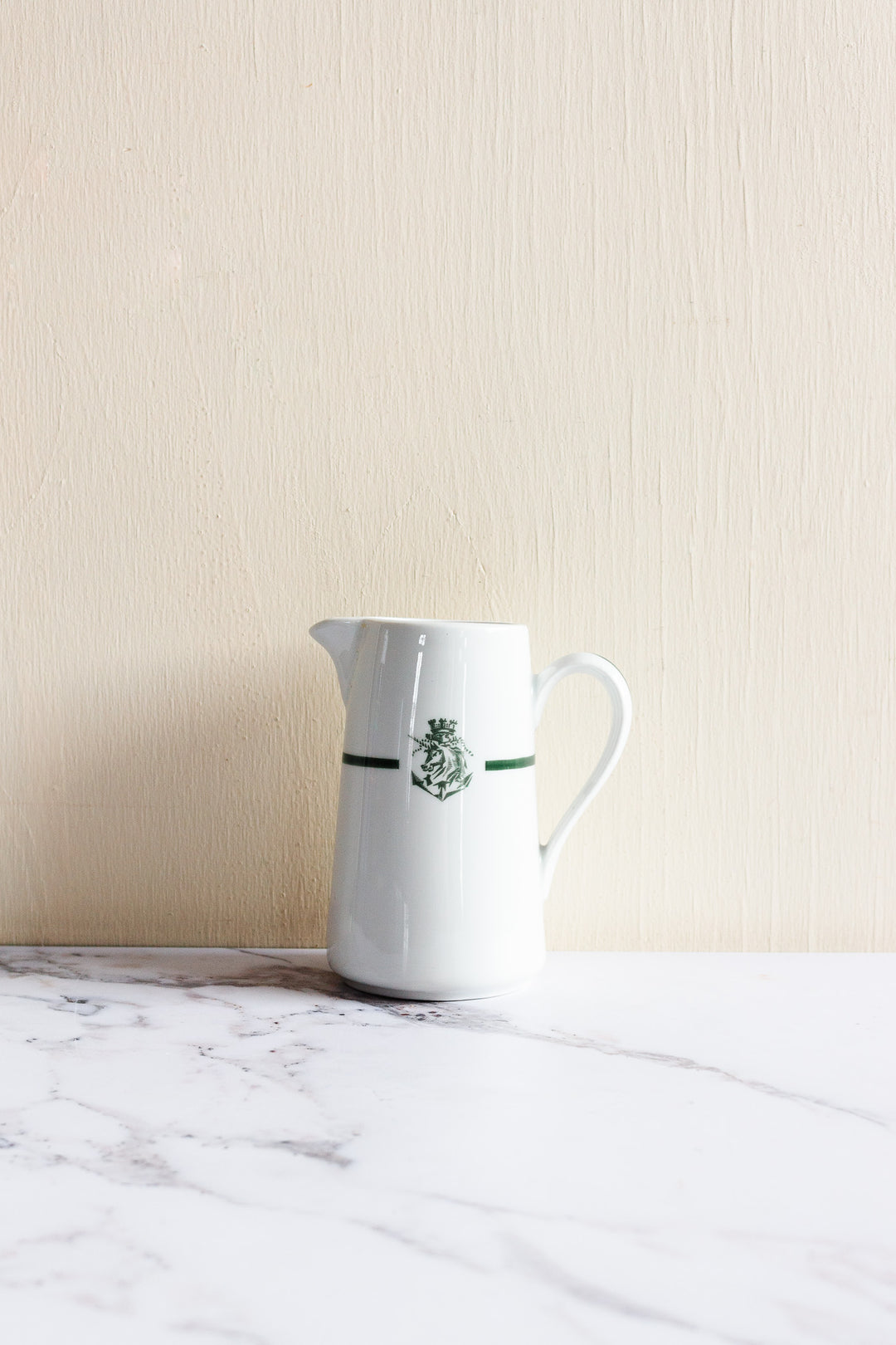 1960s French pillyvuyt hotel porcelain pitcher