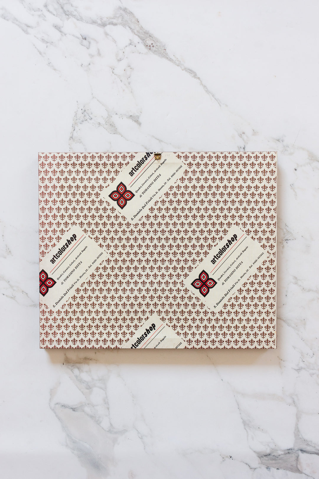 vintage italian woodblock print, villa manin