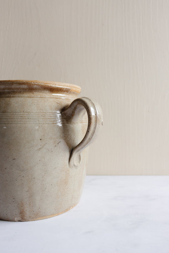 vintage french stoneware confit pot