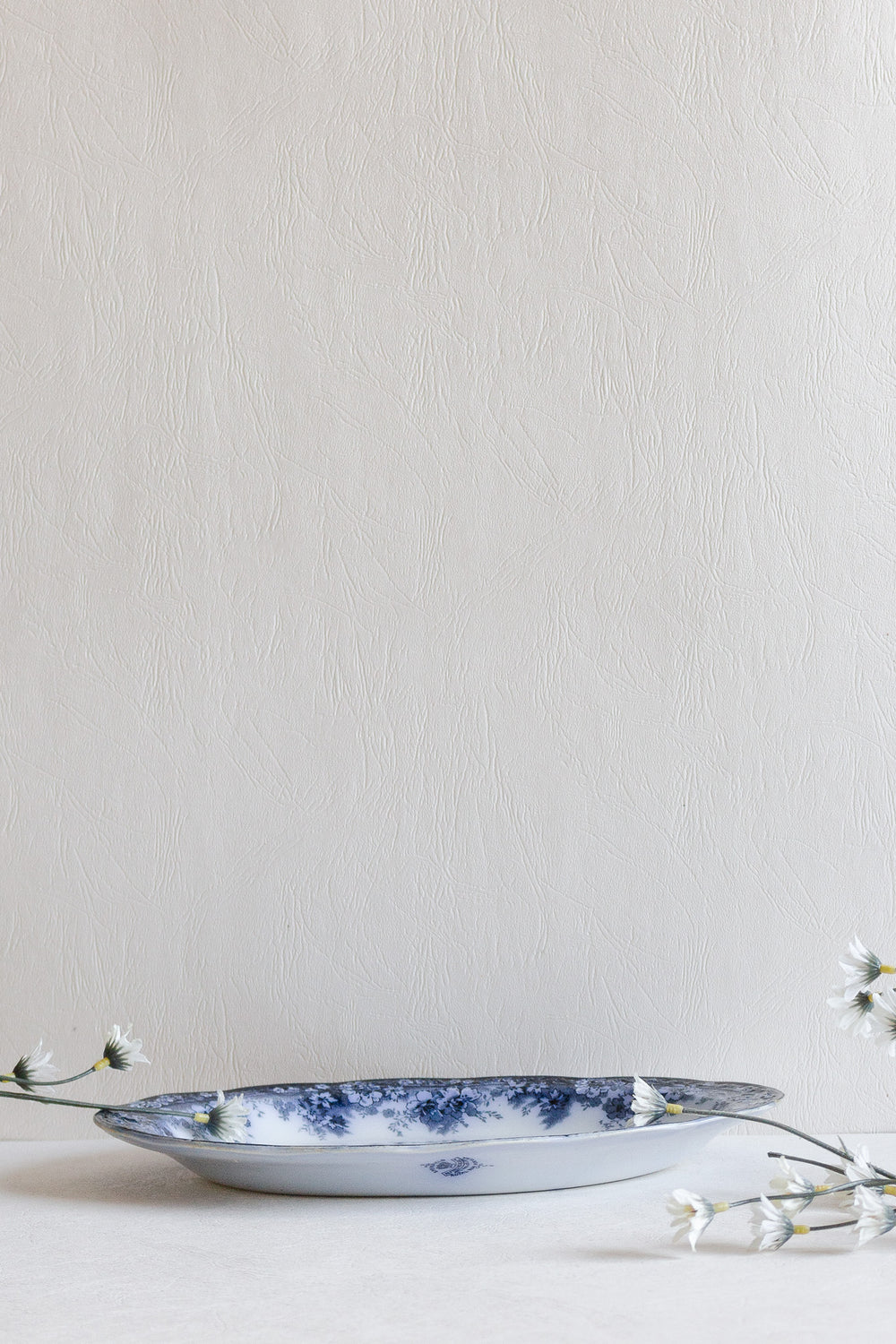 1891 antique flow blue alfred meakin platter