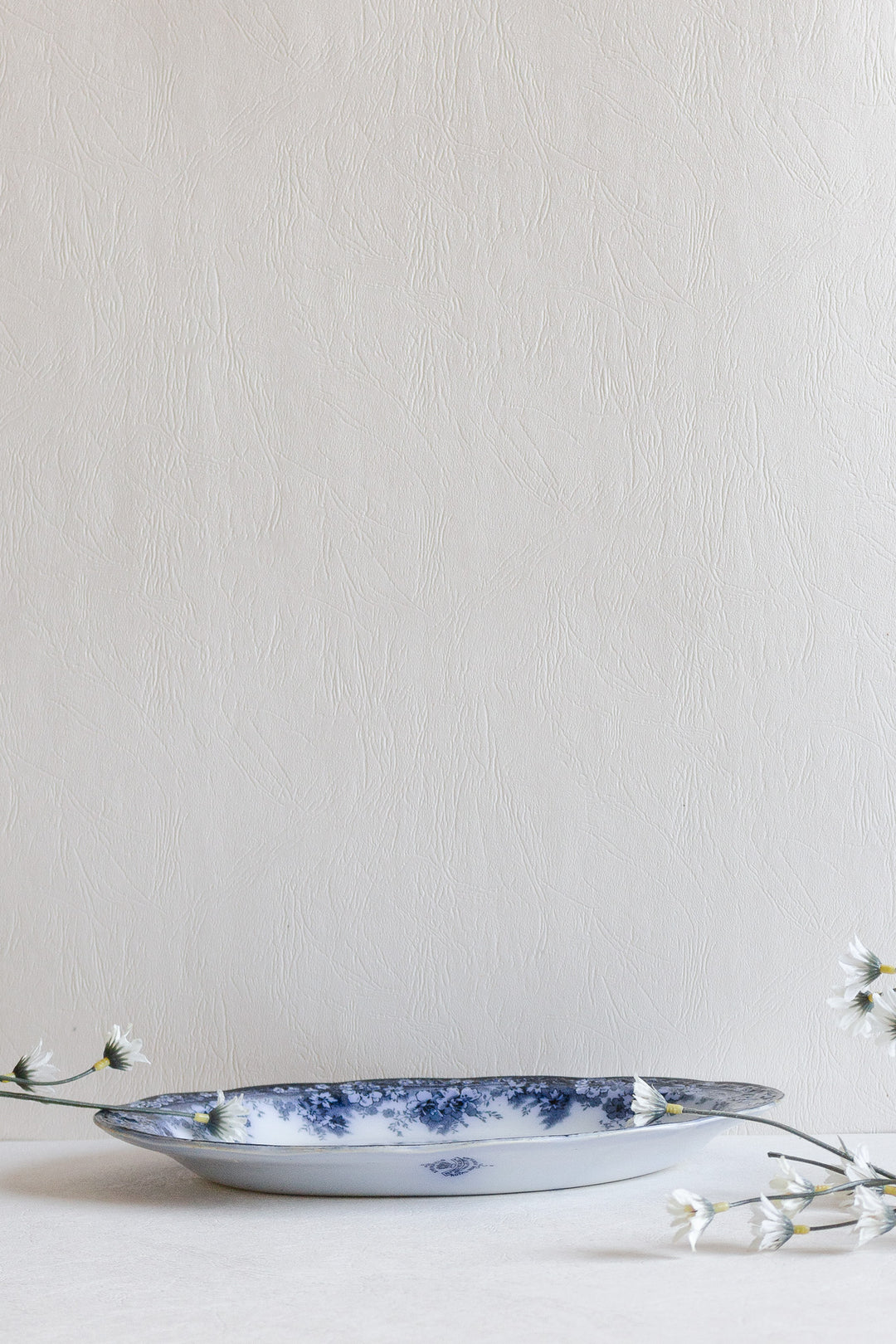 1891 antique flow blue alfred meakin platter