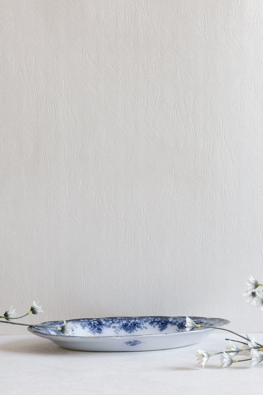 1891 antique flow blue alfred meakin platter