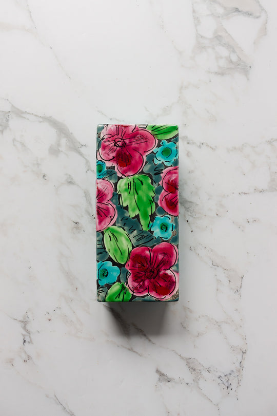 vintage italian hand ceramic painted jewelry box