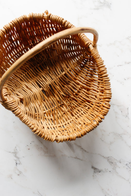 vintage french woven panier