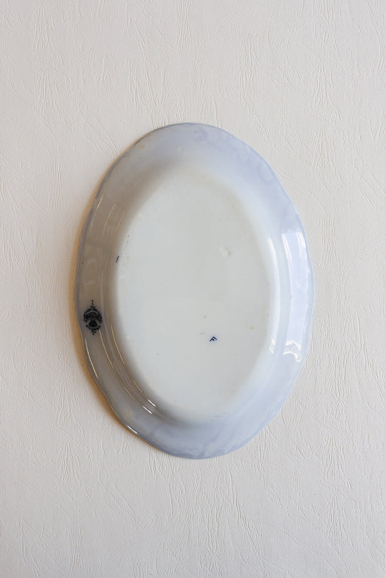 1891 antique flow blue alfred meakin platter
