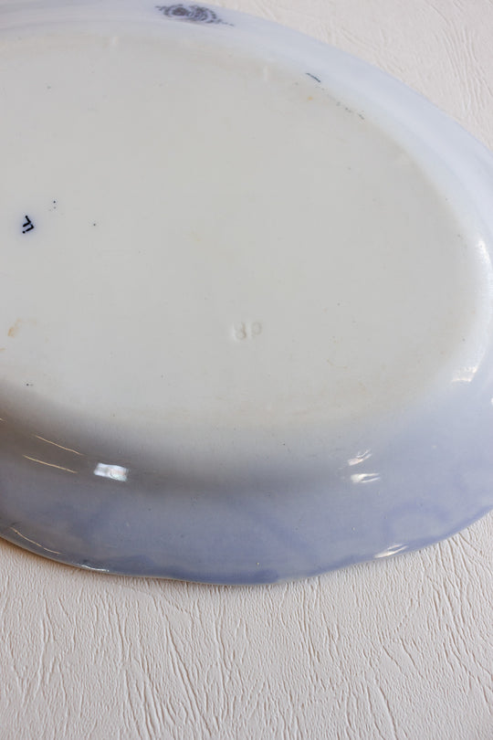 1891 antique flow blue alfred meakin platter