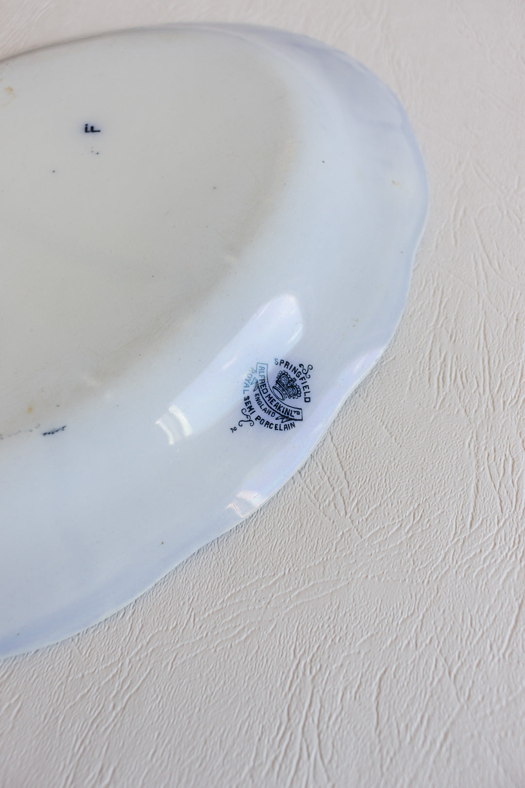 1891 antique flow blue alfred meakin platter