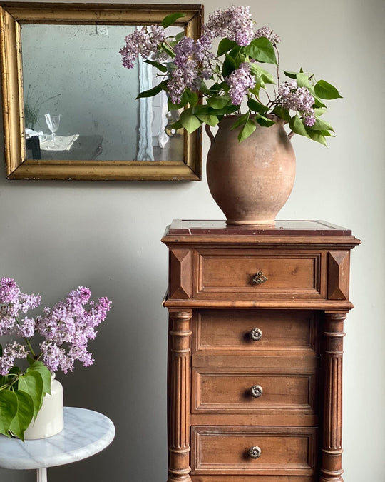 19th century French walnut Louis XVI nightstand