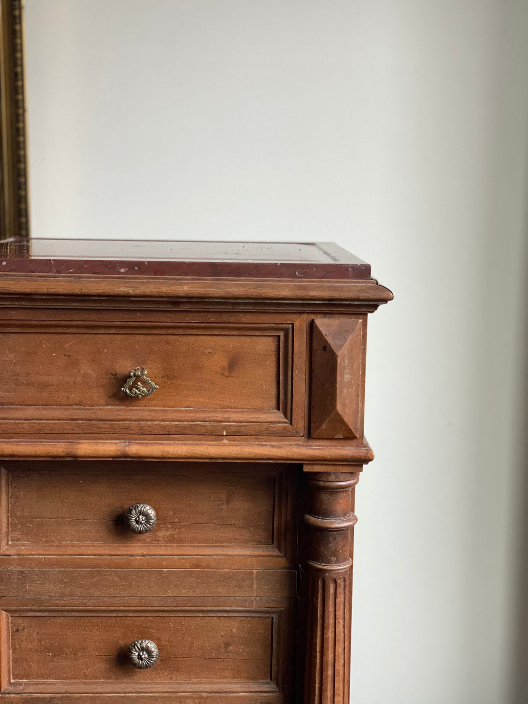 19th century French walnut Louis XVI nightstand