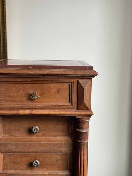 19th century French walnut Louis XVI nightstand