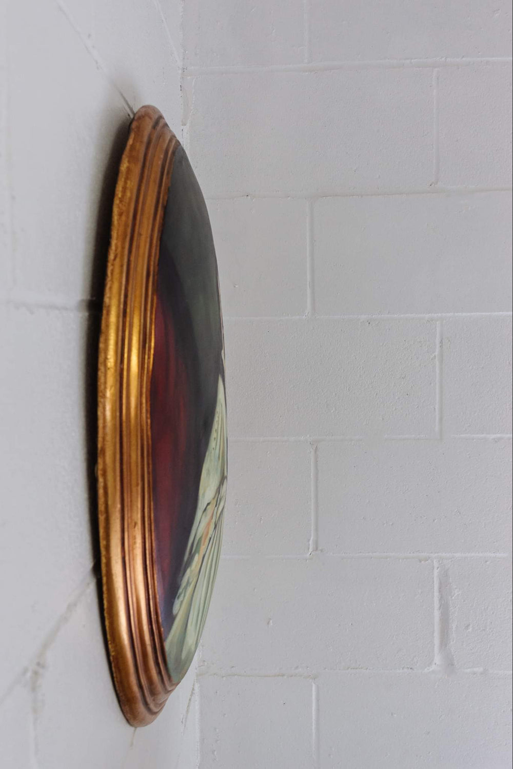 vintage italian convex portrait