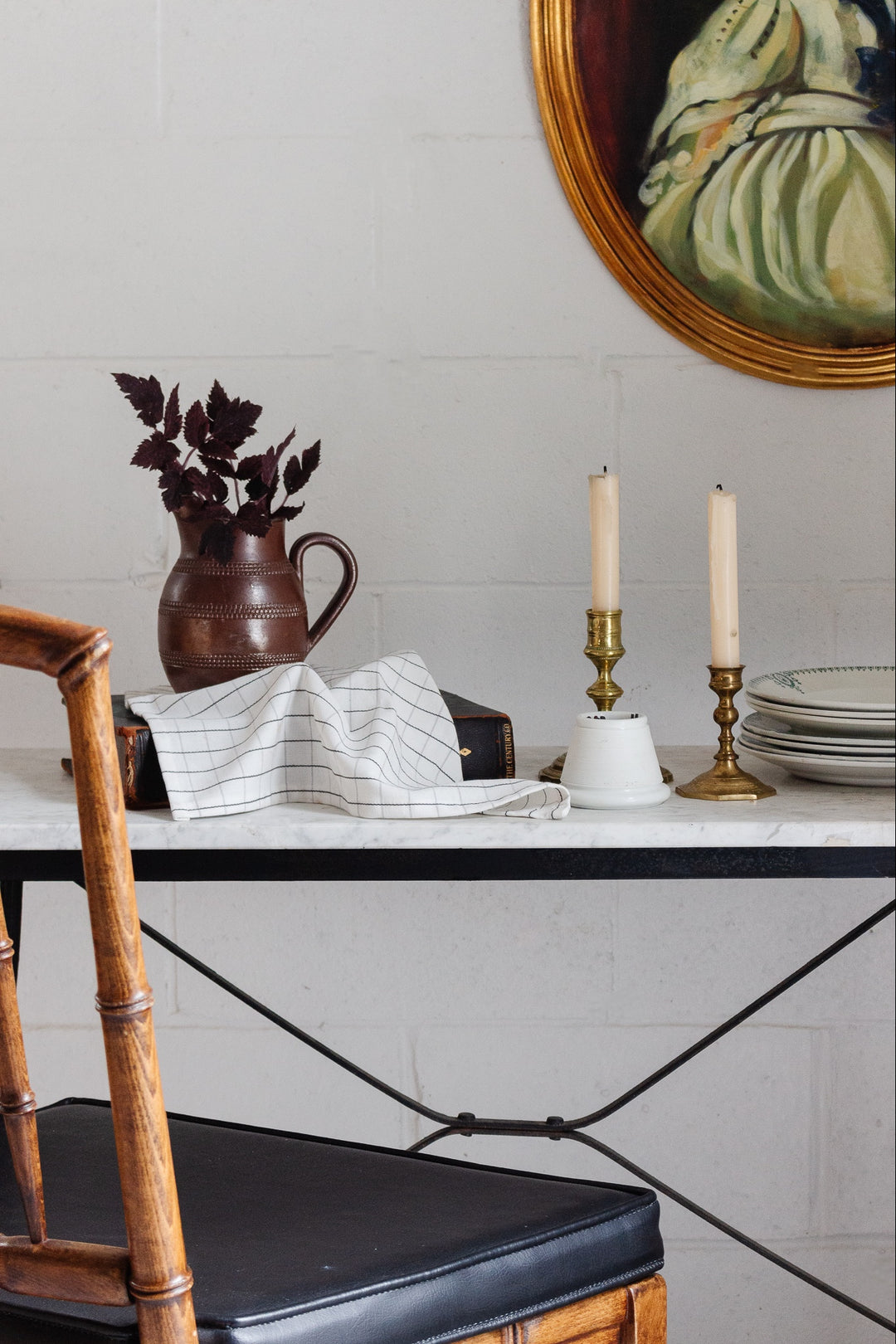 vintage french white porcelain match striker