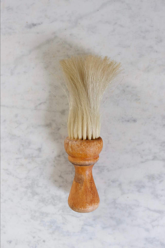vintage long bristled barber neck brush