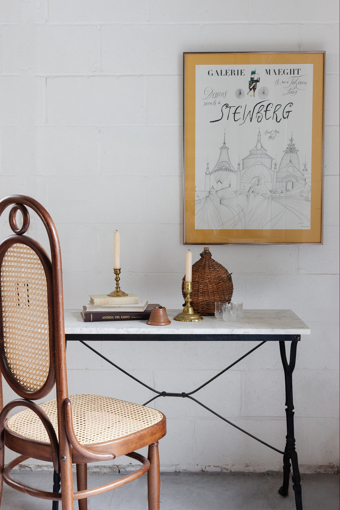 vintage french stoneware match striker