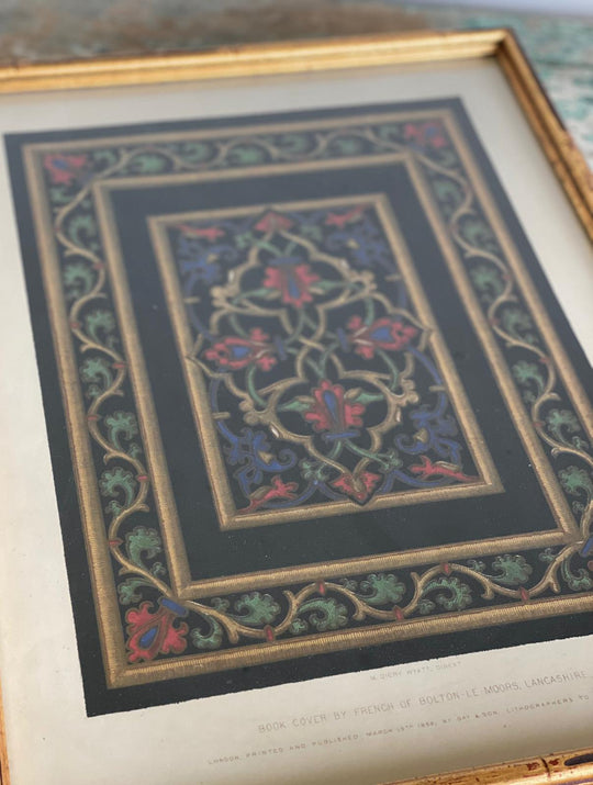 antique chromolithograph, “book cover by French of Bolton-le-moors, Lancashire”