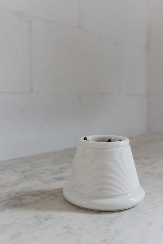 vintage french white porcelain match striker