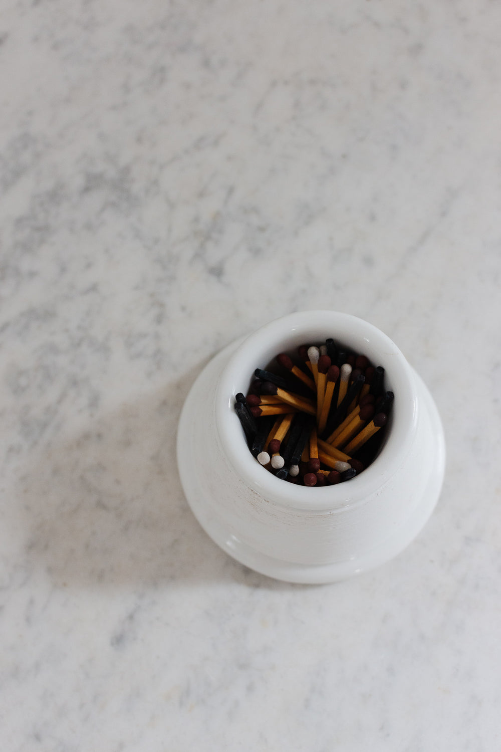 vintage french white porcelain match striker