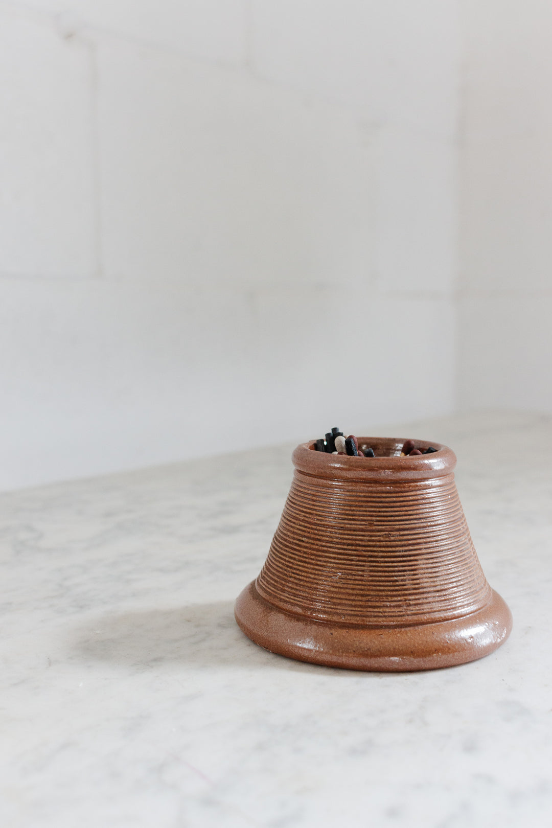 vintage french stoneware match striker