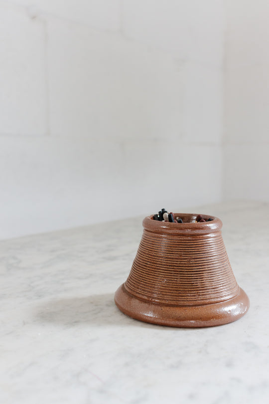 vintage french stoneware match striker