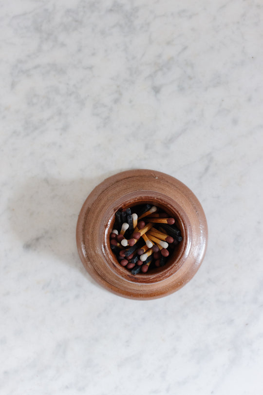 vintage french stoneware match striker