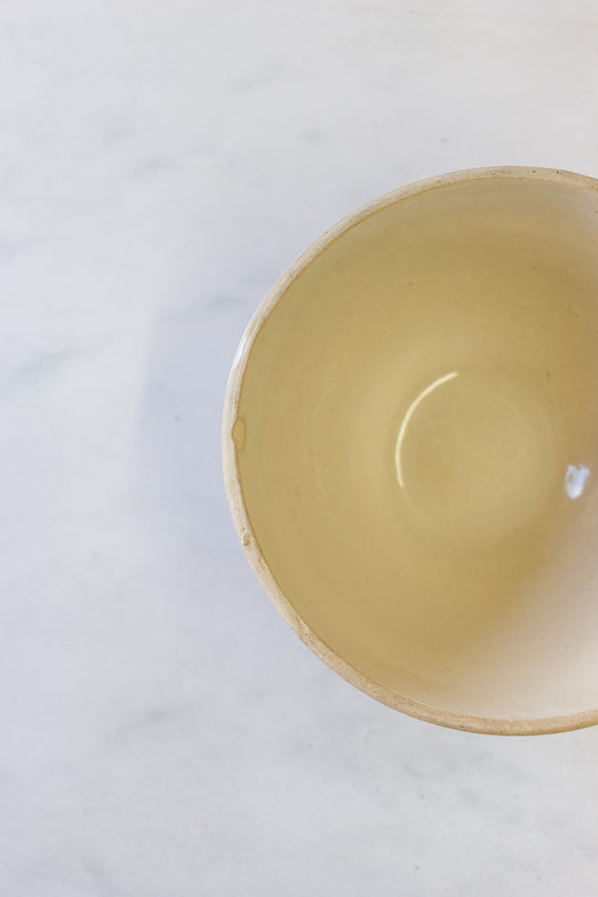 vintage french stoneware bowls, eclectic set of 3