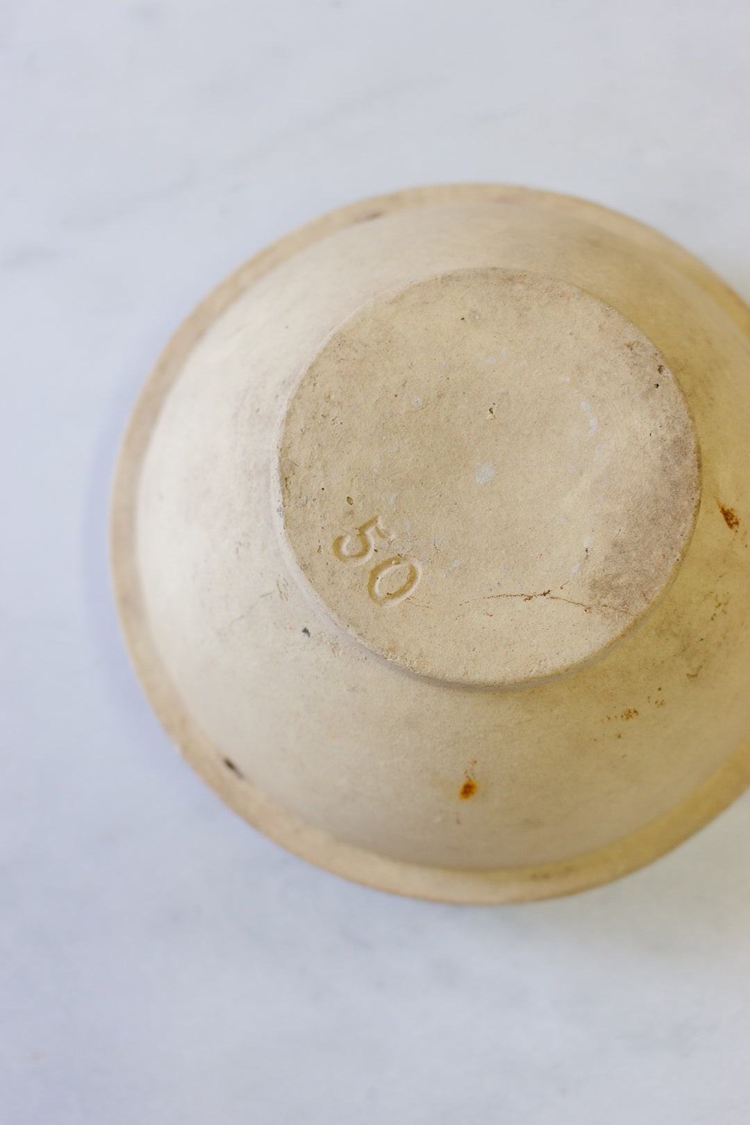 vintage french stoneware bowls, eclectic set of 3