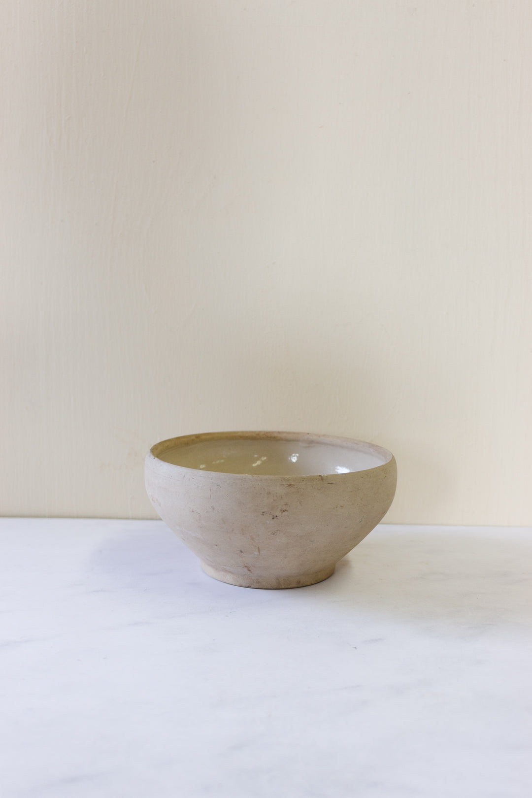 vintage french stoneware bowls, eclectic set of 3