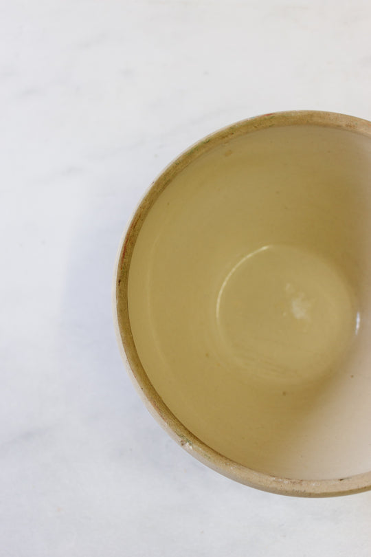 vintage french stoneware bowls, eclectic set of 3