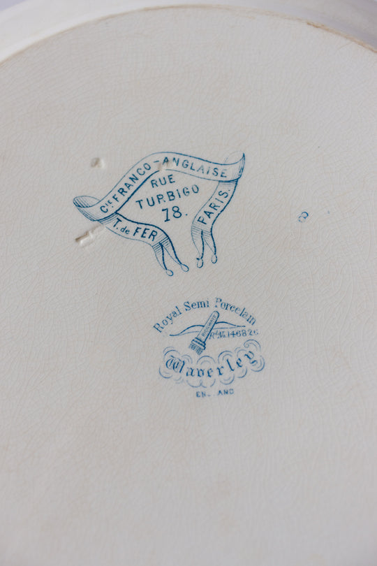 Antique Compagnie Franco-Anglaise transferware platter