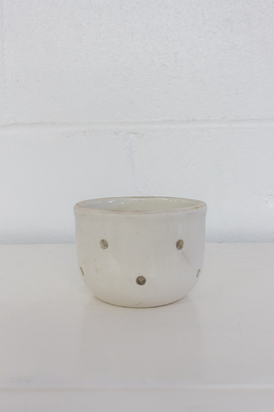 vintage French stoneware pot de fromage, set of two