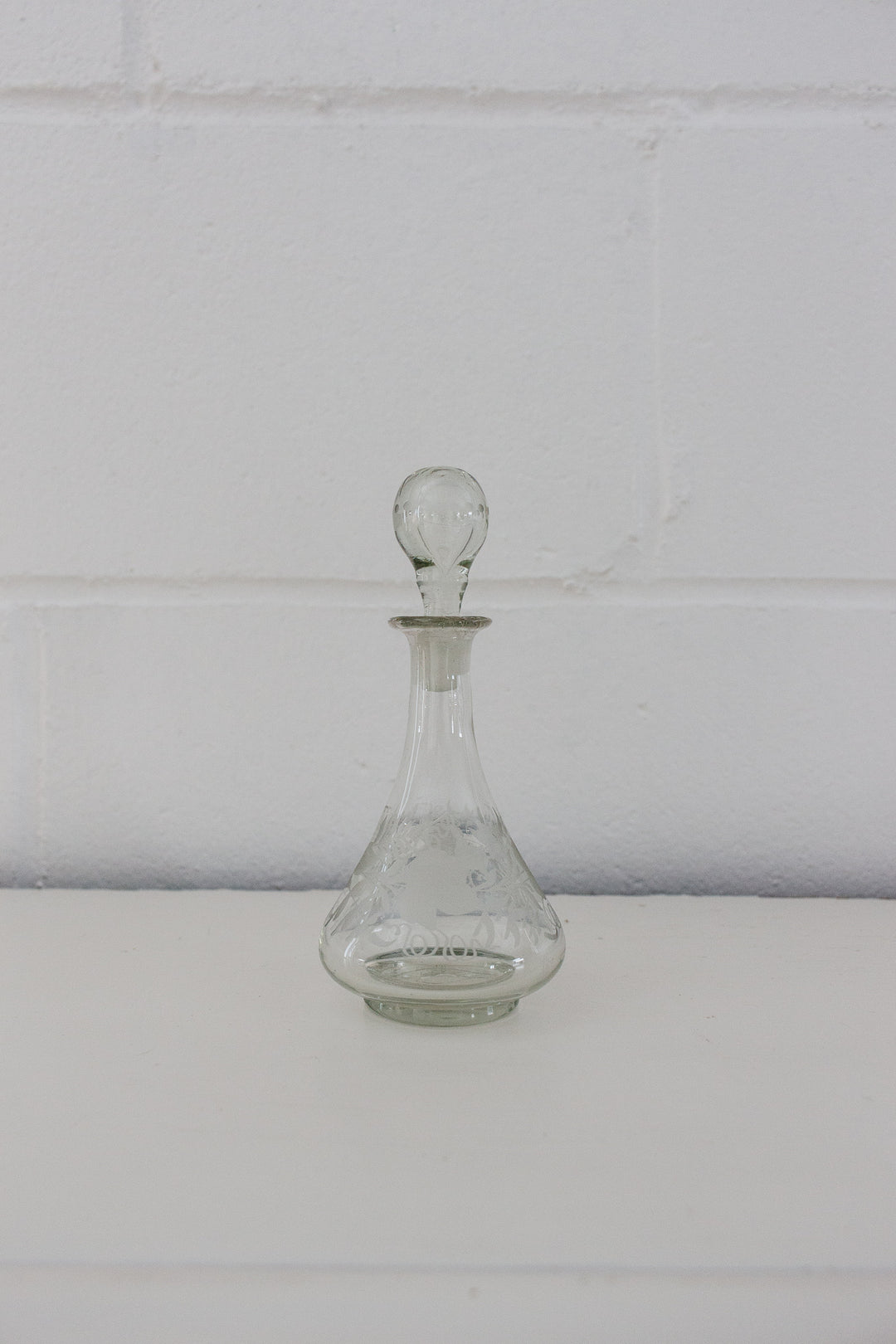 19th century french etched glass decanter set