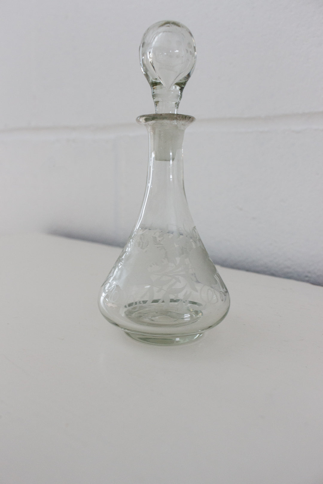 19th century french etched glass decanter set