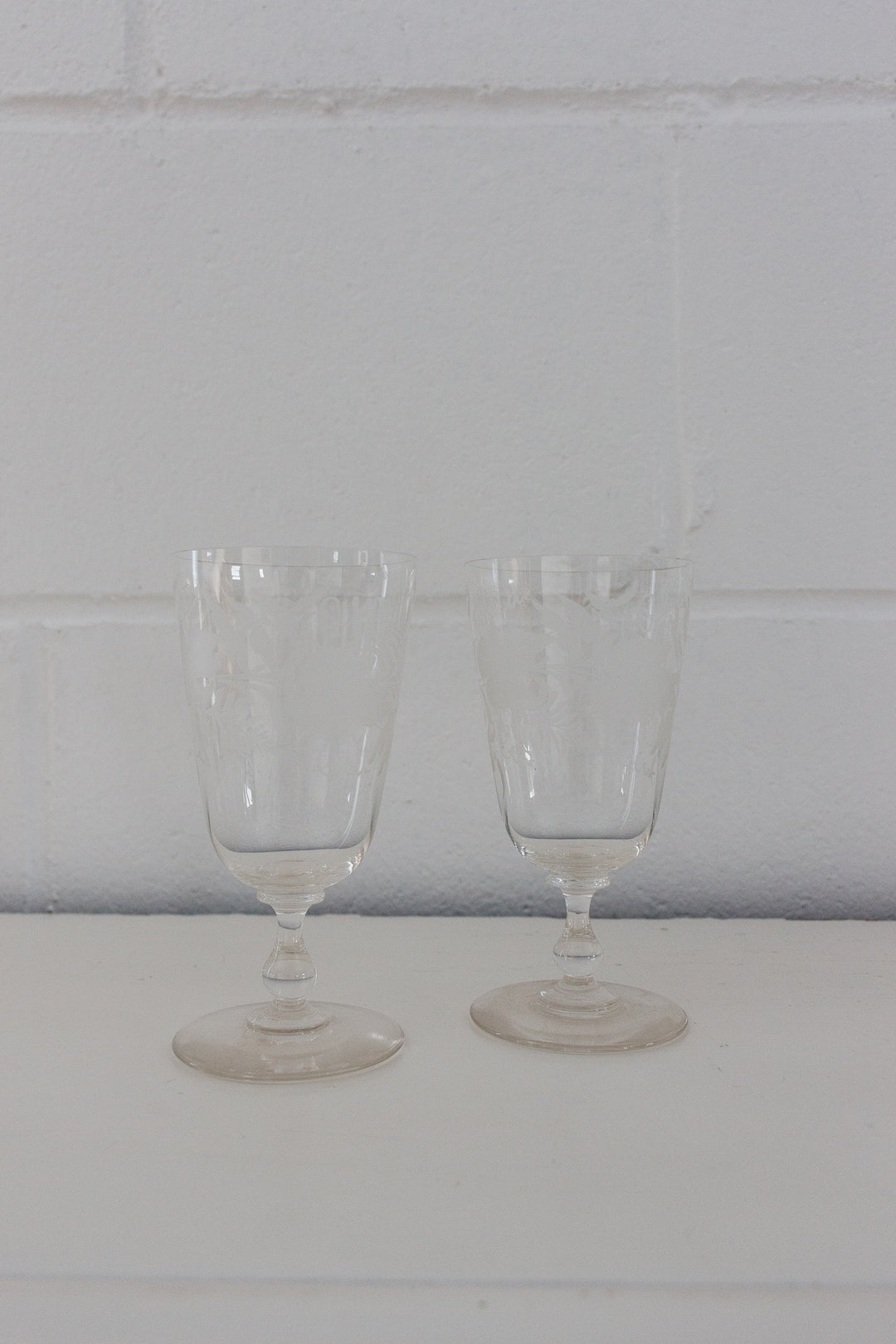 19th century french etched glass decanter set