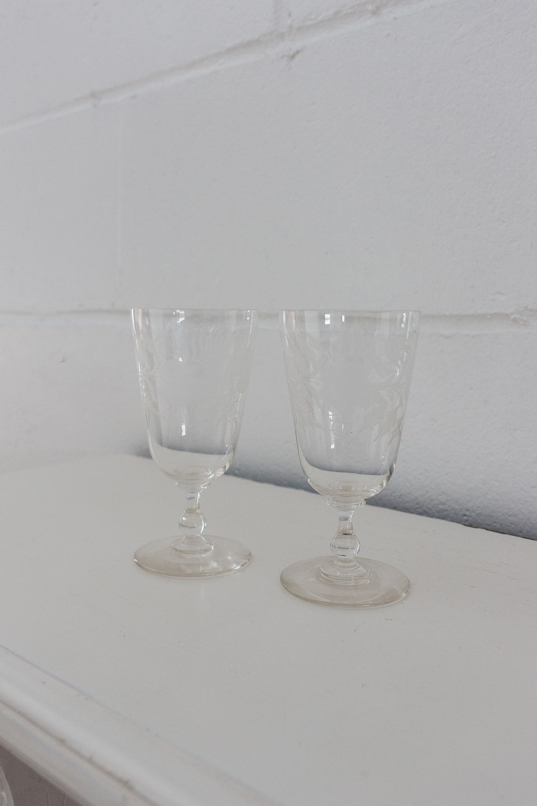 19th century french etched glass decanter set