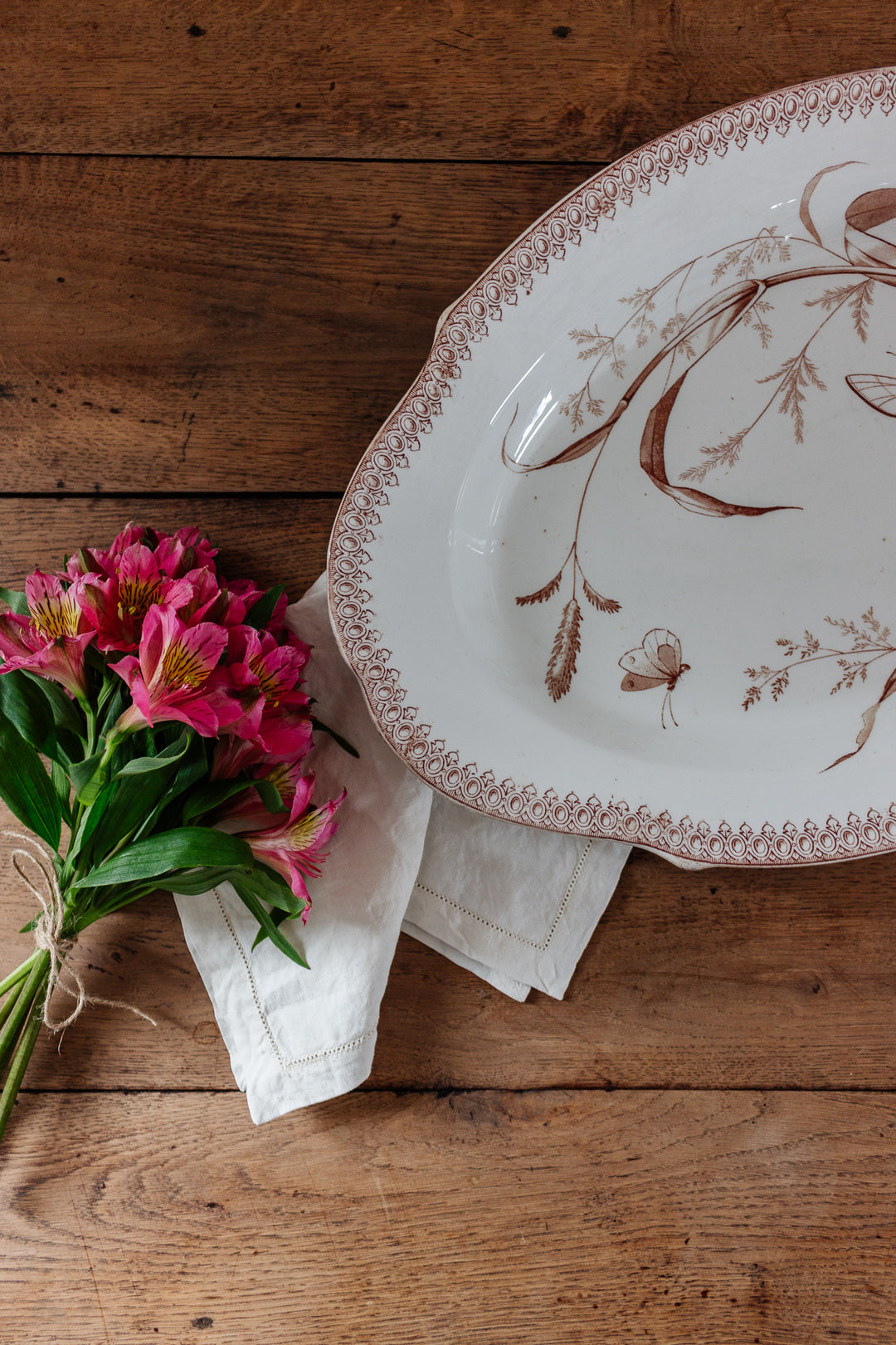 antique English T&R Boote transferware platter