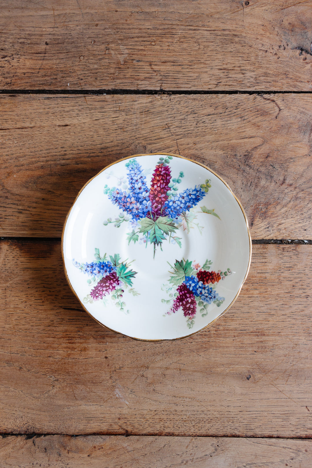 antique english Hammersley tea cup and saucer, lilacs