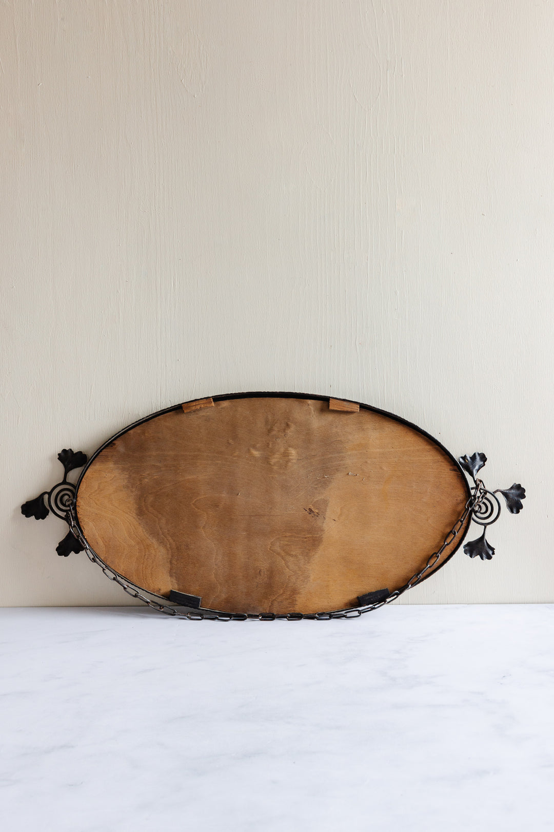 vintage french wrought iron mirror