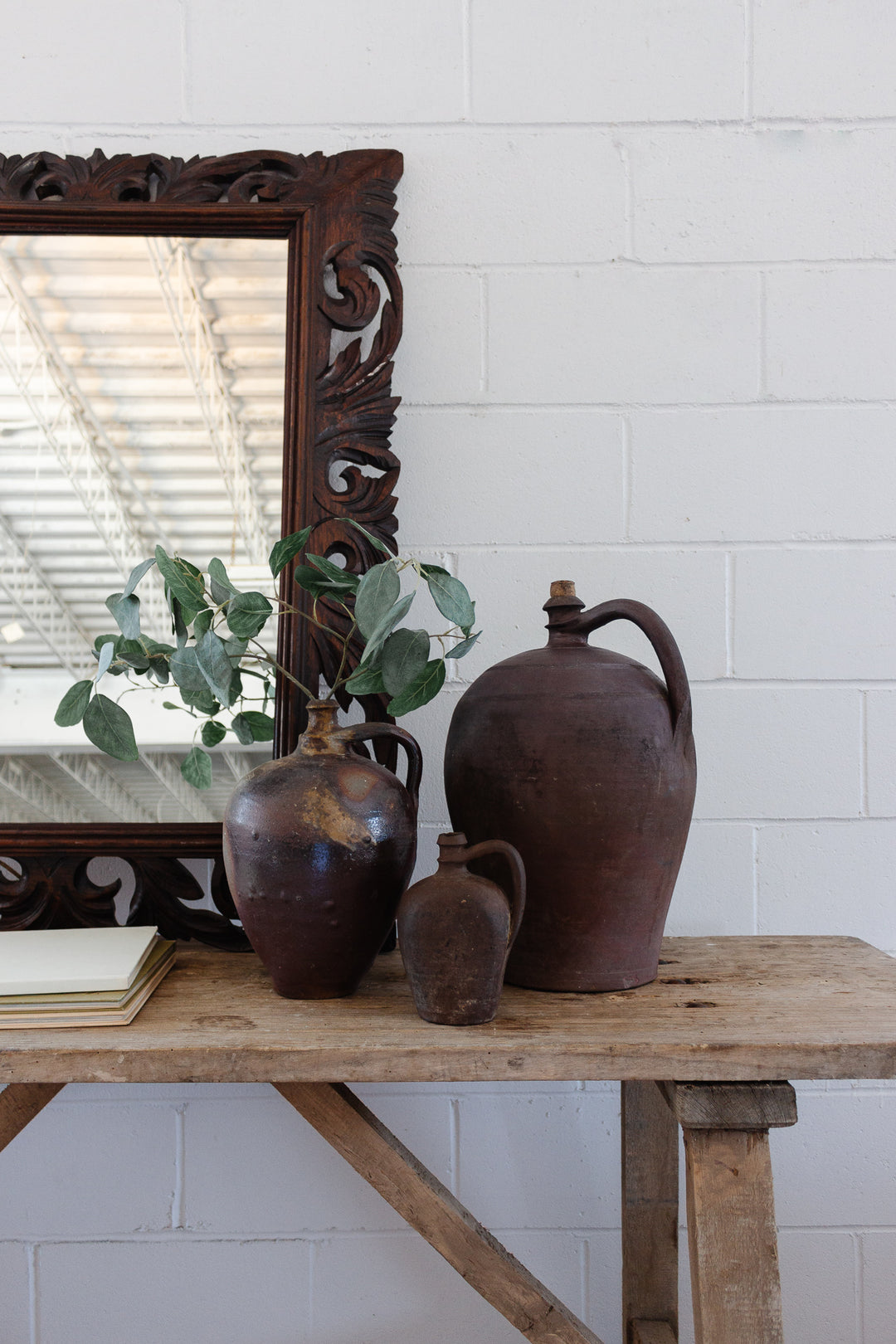 19th century french Louis XIV carved oak mirror