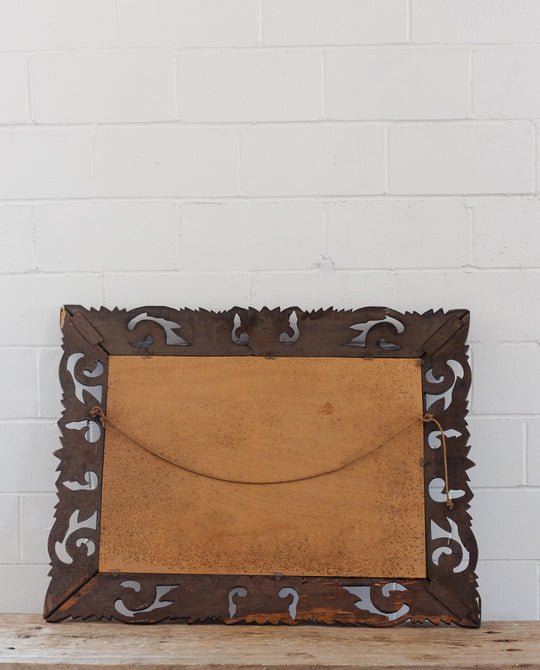 19th century french Louis XIV carved oak mirror