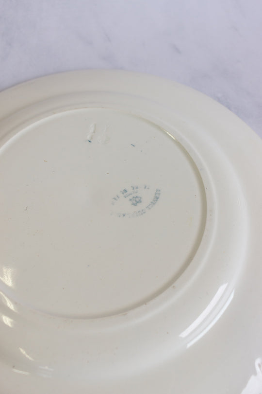 19th century French transferware dinner plates, matching set of 4