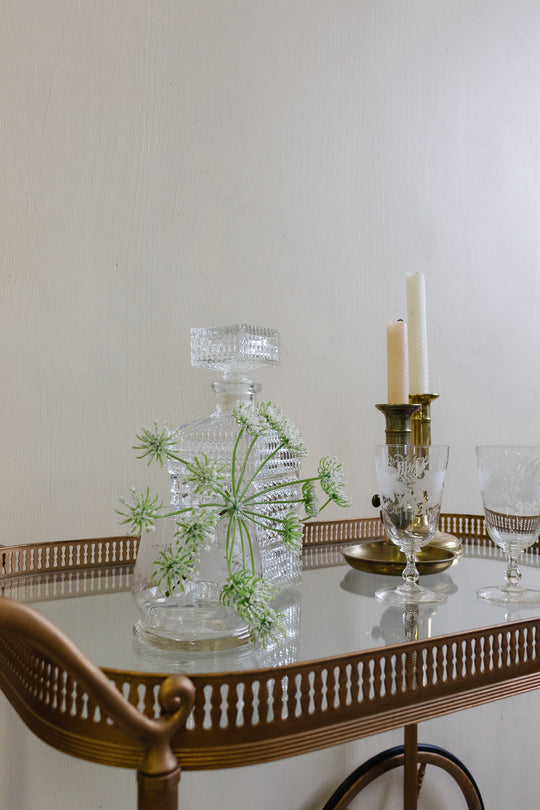 19th century french etched glass decanter set