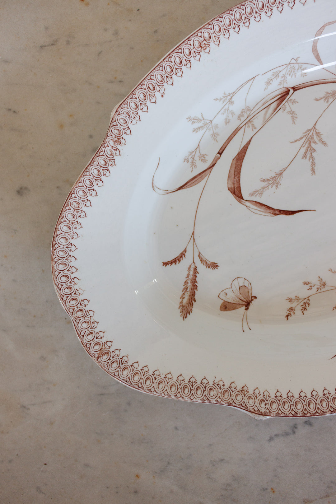 antique English T&R Boote transferware platter