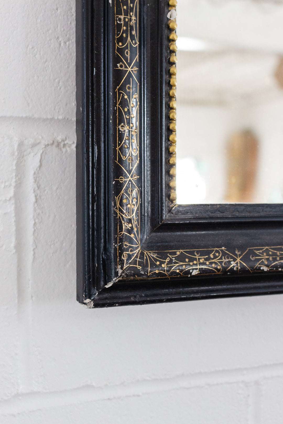 antique ebony & gilt Napoleon III louis philippe mirror