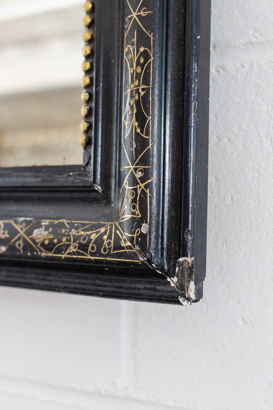 antique ebony & gilt Napoleon III louis philippe mirror