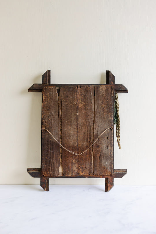 19th century French gilt wood & plaster cross frame mirror