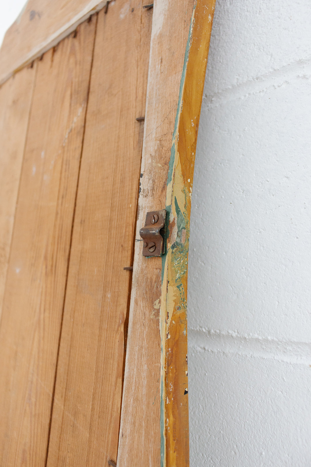 antique carved wood mirror with wavy glass