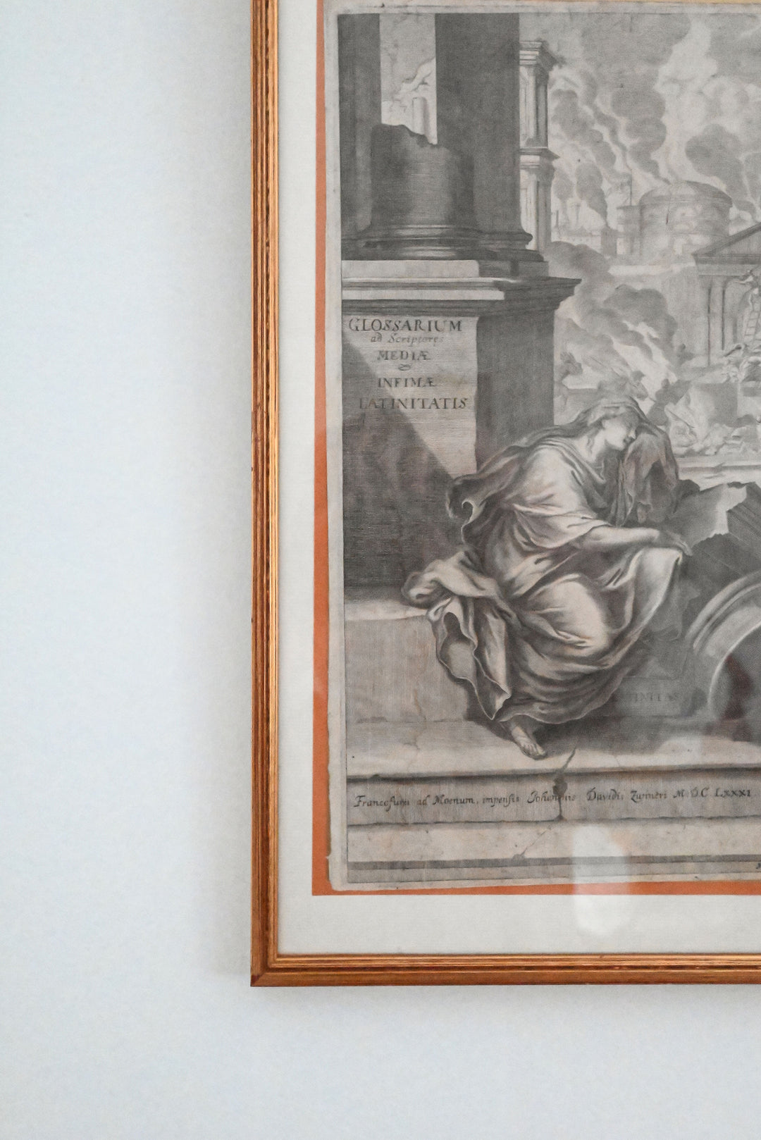 antique engraving "glossarium ad scripture"