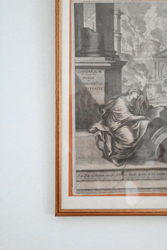antique engraving "glossarium ad scripture"