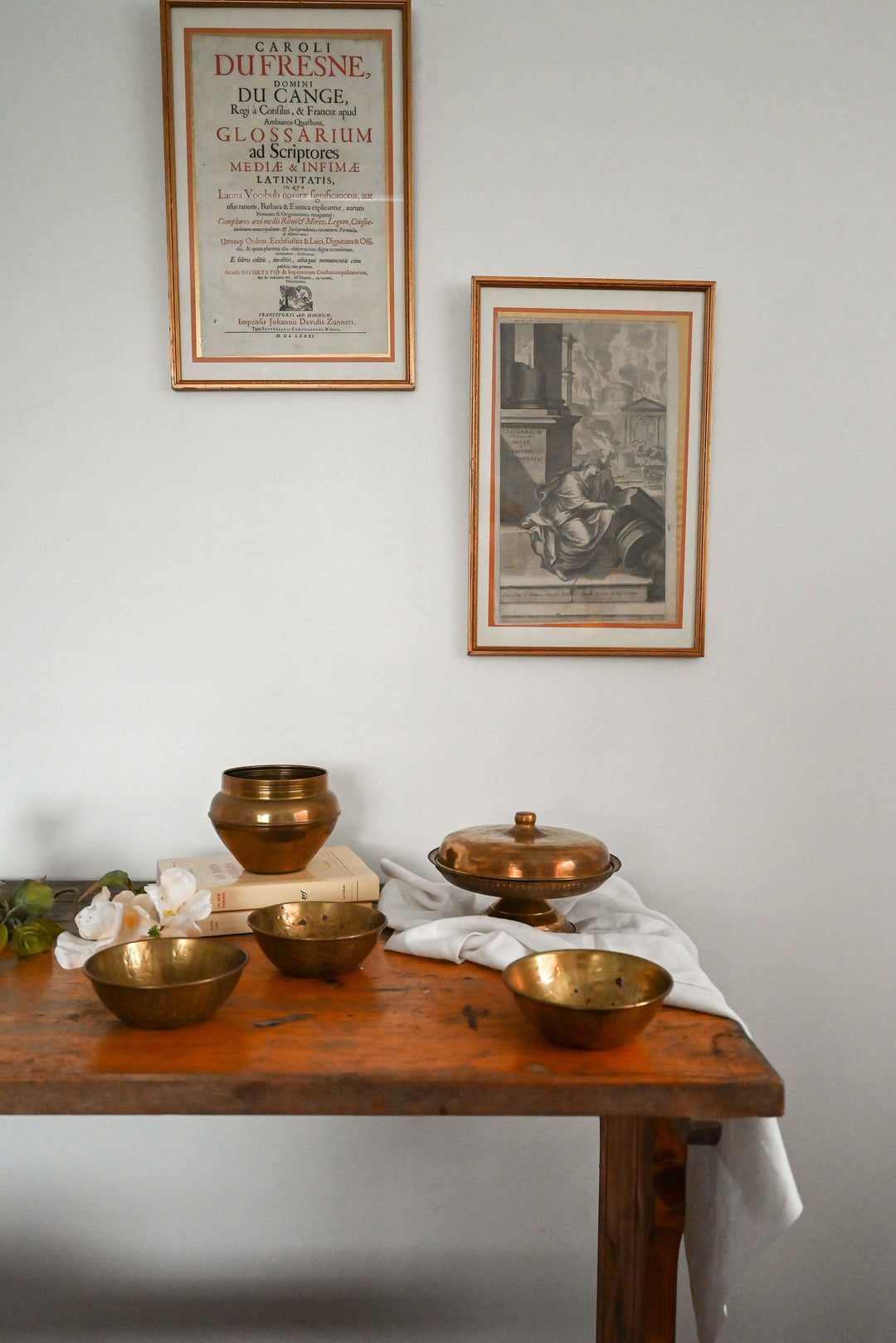 antique engraving "glossarium ad scripture"